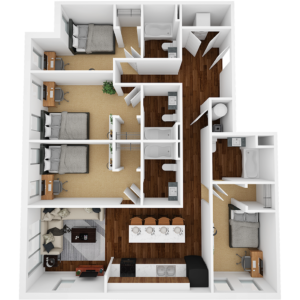 Stanhope Floorplans | NC State Student Apartments