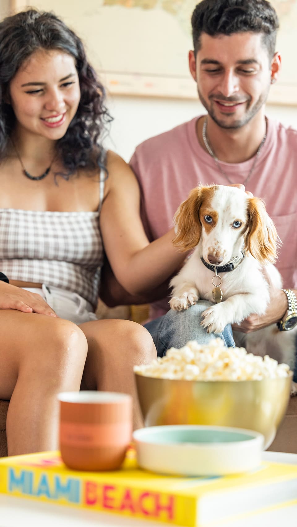 couple with dog