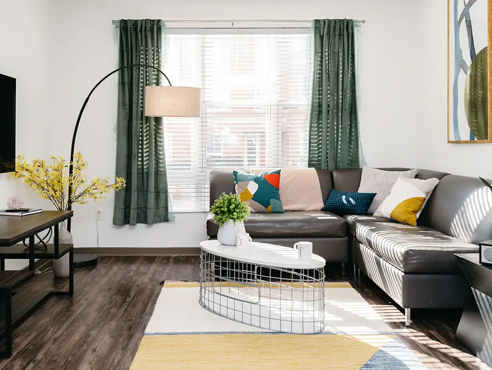 furnished living room